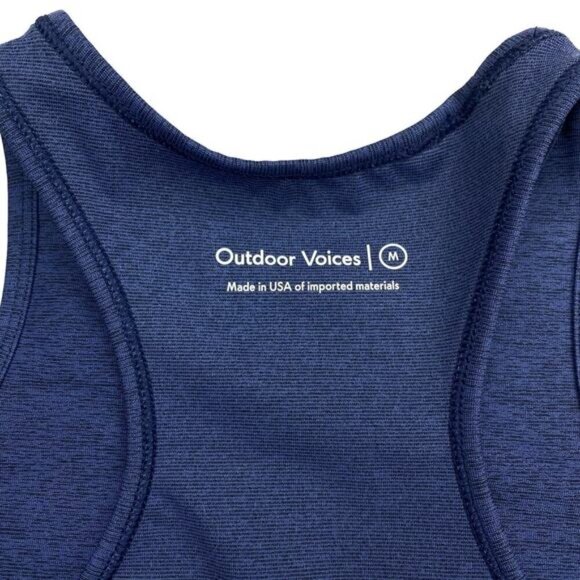 OUTDOOR VOICES Athena Crop Sz Medium Heather Blue - Picture 3 of 5